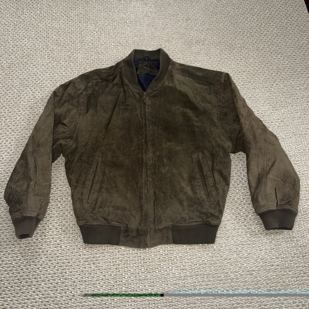 Men's Vintage GAP Suede Leather Bomber Aviator Jacket. Y2K 90's Small